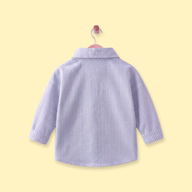 Boys Blue Striped Long Sleeve Shirt Shirts