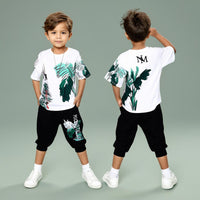 Boys Printed T-shirt & Shorts Set Sets   
