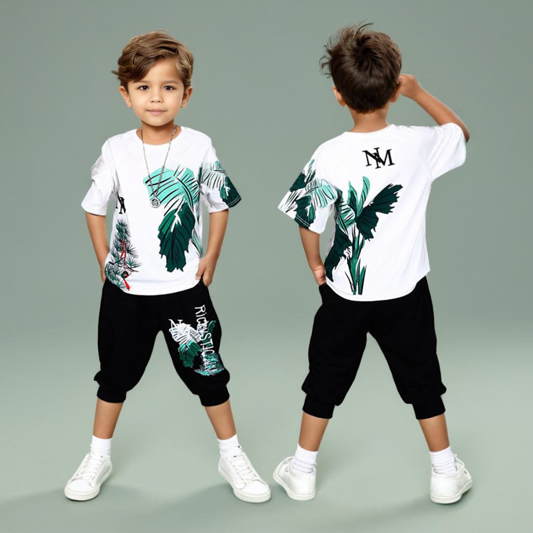 Boys Printed T-shirt & Shorts Set Sets   