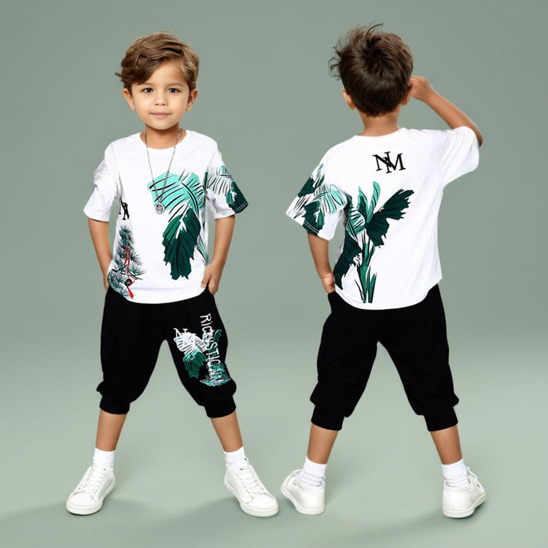 Boys Printed T-shirt & Shorts Set Sets   