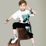Boys Printed T-shirt & Shorts Set