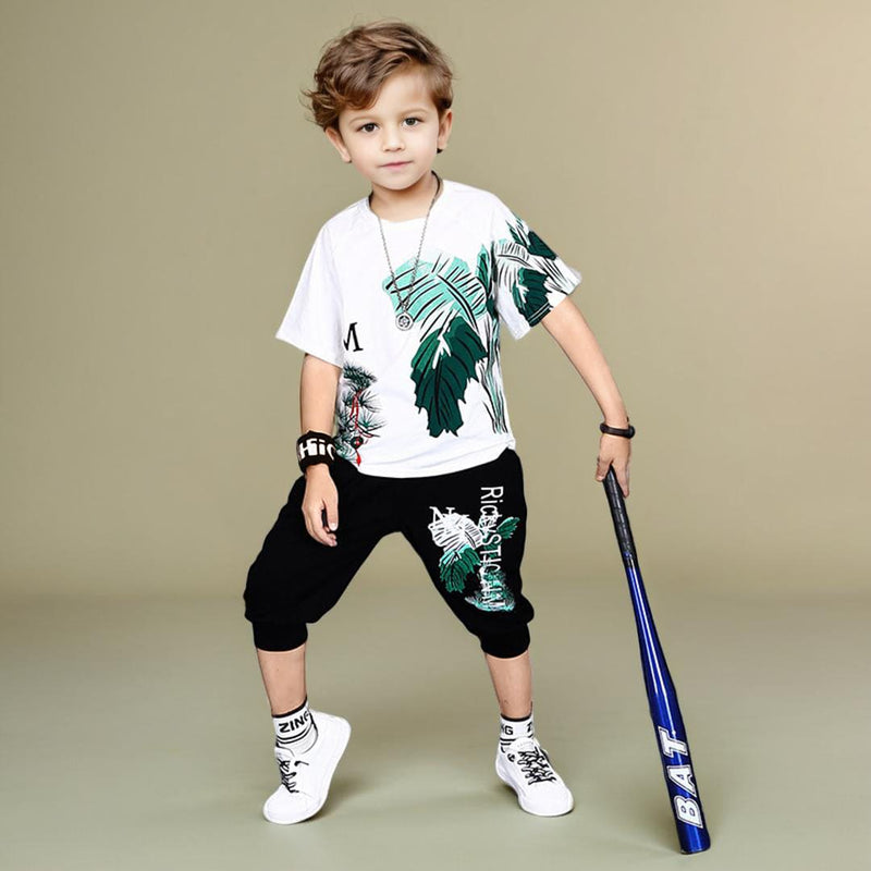 Boys Printed T-shirt & Shorts Set Sets   