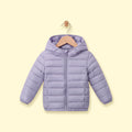 Girls Purple Hooded Quilted Puffer Jacket Coats & Jackets Purple 3-4 Y