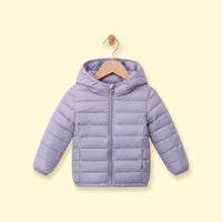 Girls Purple Hooded Quilted Puffer Jacket Coats & Jackets Purple 3-4 Y