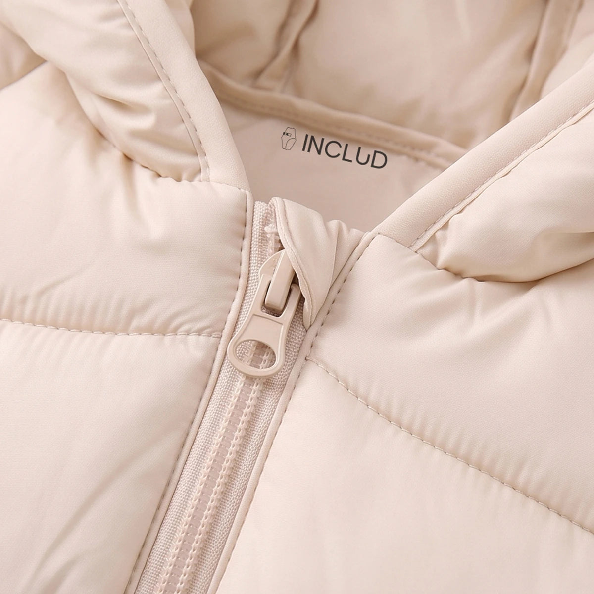 Boys Beige Hooded Quilted Puffer Jacket Coats & Jackets