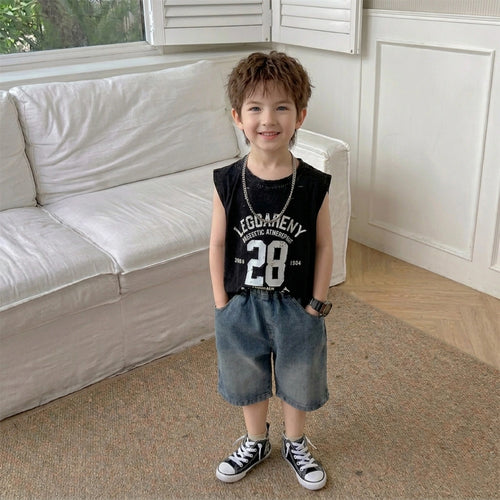 Boys Light Blue Elasticated Waist Denim Shorts with Applique Patch Shorts Light Blue 3-4 Y