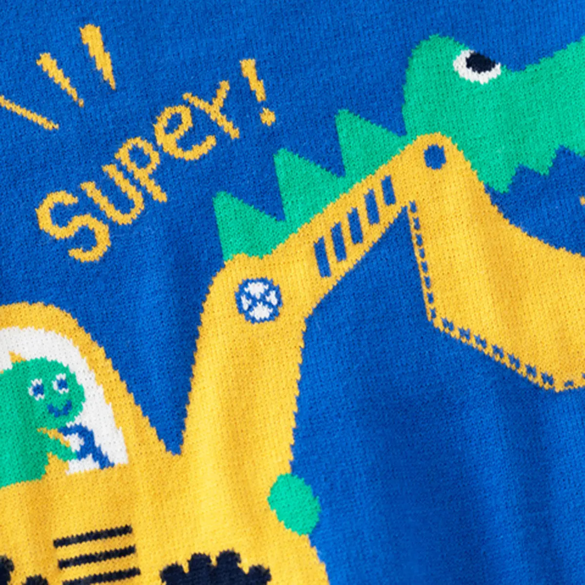 Boys Blue Long Sleeve Excavator Jacquard Sweater Sweaters & Cardigans