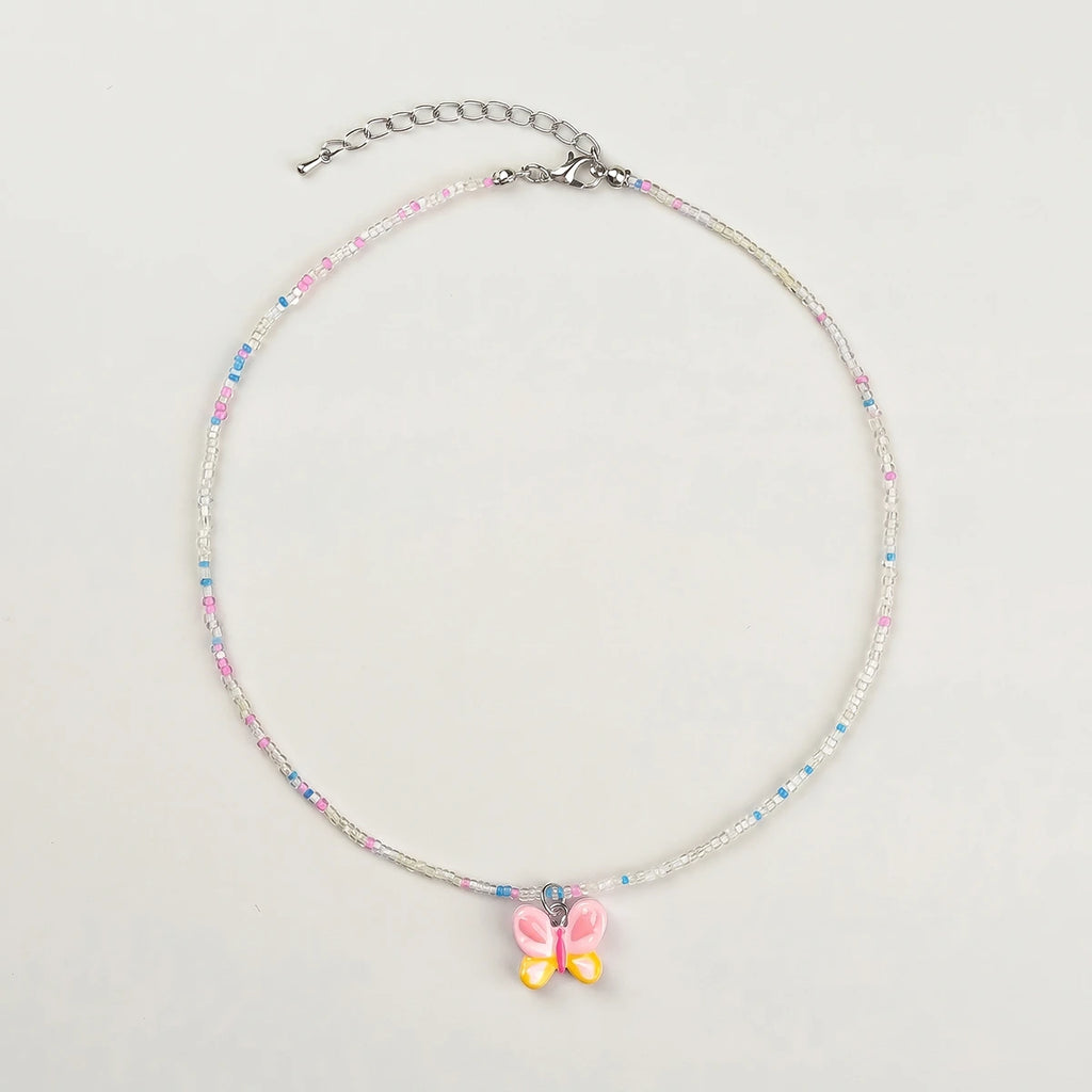 Pack Of 5 Girls Multicolour Charm Beaded Necklace Sets Necklace and Chains