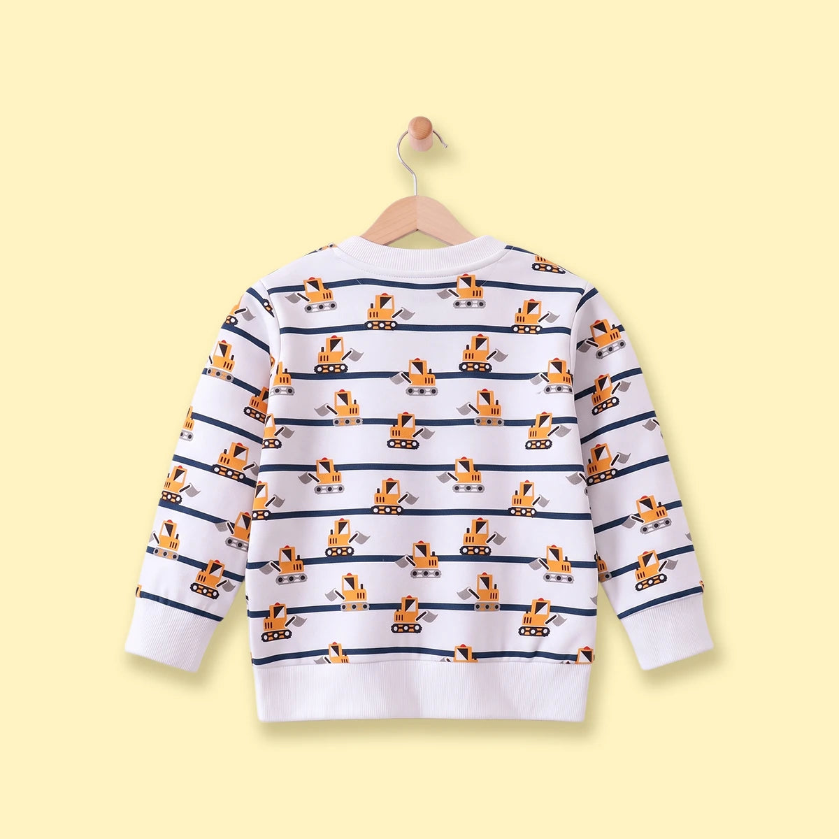 Boys White Round Neck Graphic Sweatshirt Sweatshirts & Hoodies