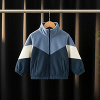 Boys Multicolor Colorblocked Fleece Zip-up Jacket Coats & Jackets Multicolor 1-2 Y