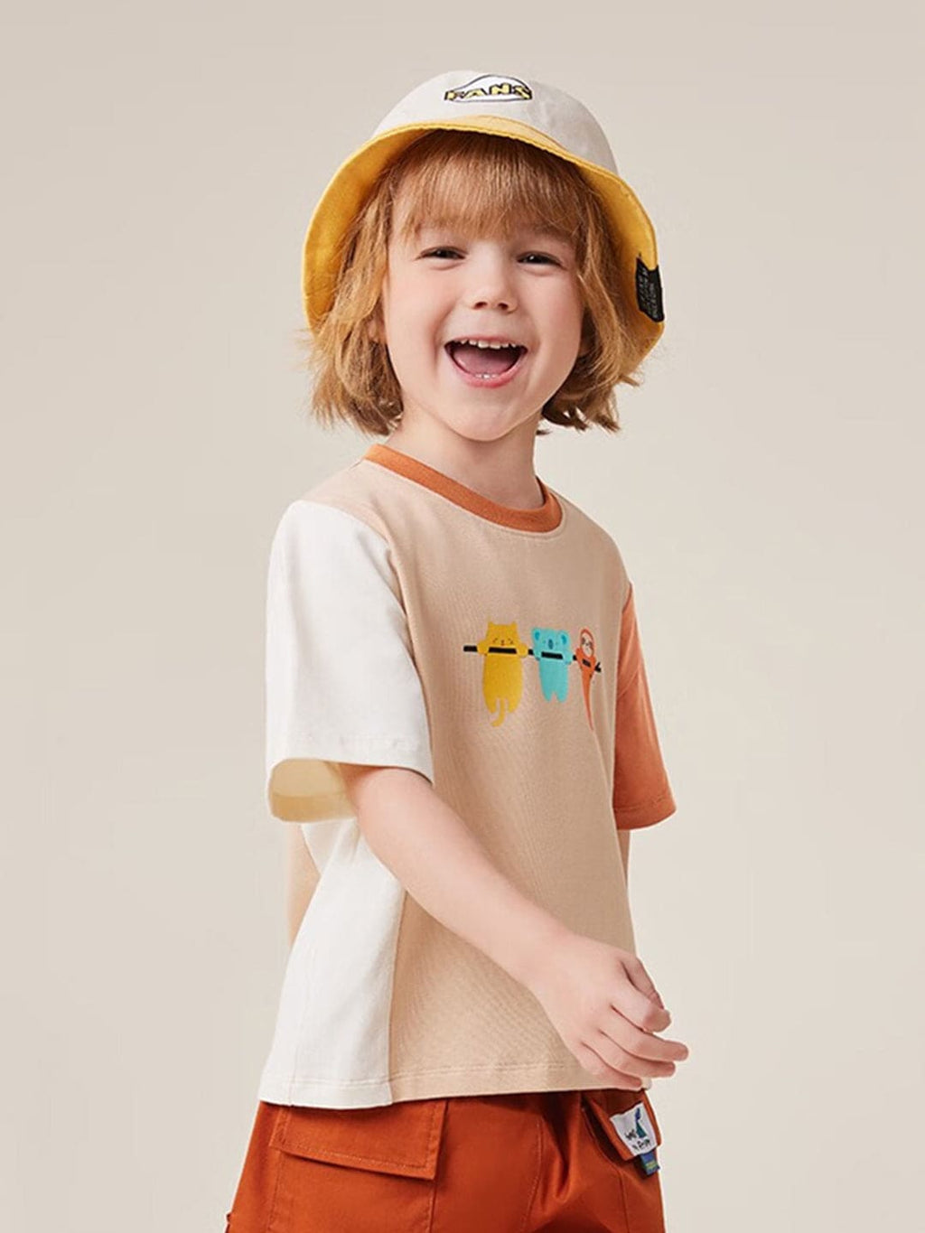 Boys Drop Shoulder Printed Casual T-shirt Tshirts   