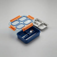Kids Blue Smart Serve 3-Section Lunch Box Trending Accessories