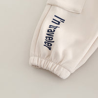 Boys Navy Blue Aeroplane Applique Sweatshirt With Pants Set 2 pc. Sets