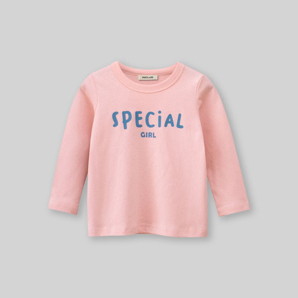 Girls Printed Long Sleeves T-shirt Tshirts   