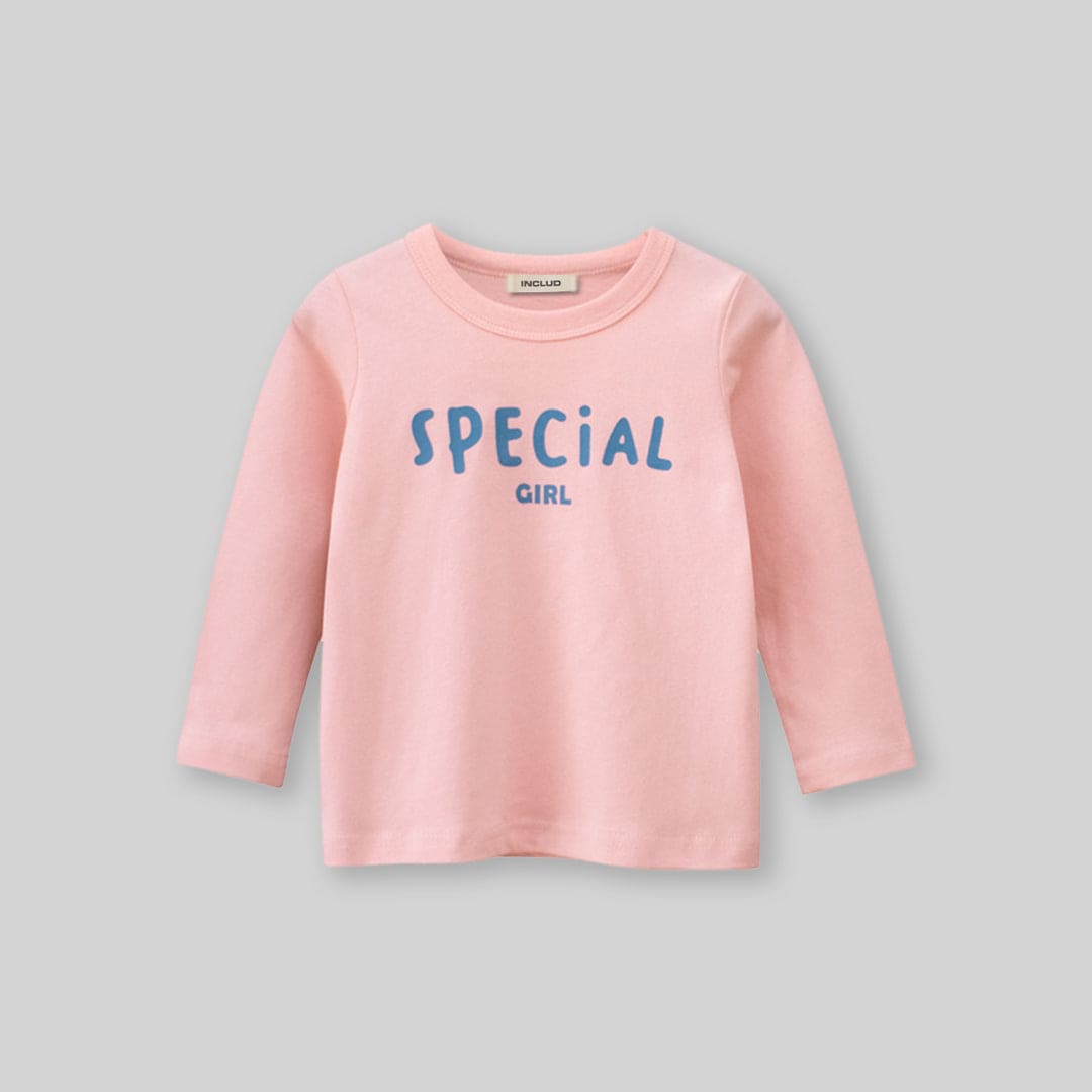 Girls Printed Long Sleeves T-shirt Tshirts   