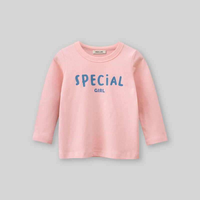 Girls Printed Long Sleeves T-shirt Tshirts   