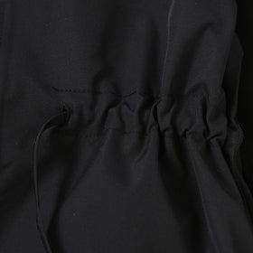 Girls Black Solid Oversized Long Sleeve Hooded Winter Jackets Coats & Jackets