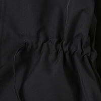 Girls Black Solid Oversized Long Sleeve Hooded Winter Jackets Coats & Jackets