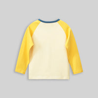 Boys Cream Dinosaur Printed Long Sleeves T-Shirt Tshirts