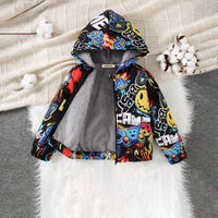 Boys Multicolor Printed Regular Winter Jackets Coats & Jackets Multicolor 3-4 Y