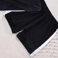 Boys Black Typography print Round Neck T-Shirt With Shorts Sets 2 pc. Sets