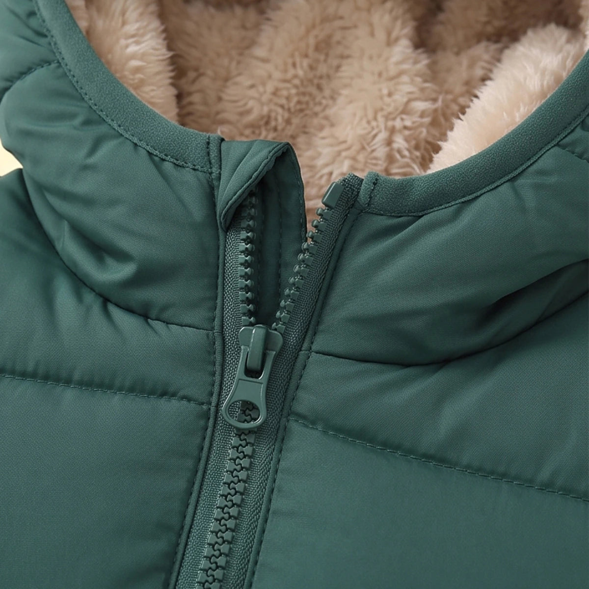 Boys Teal Hooded Zip-up Puffer Jacket Coats & Jackets