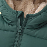 Boys Teal Hooded Zip-up Puffer Jacket Coats & Jackets