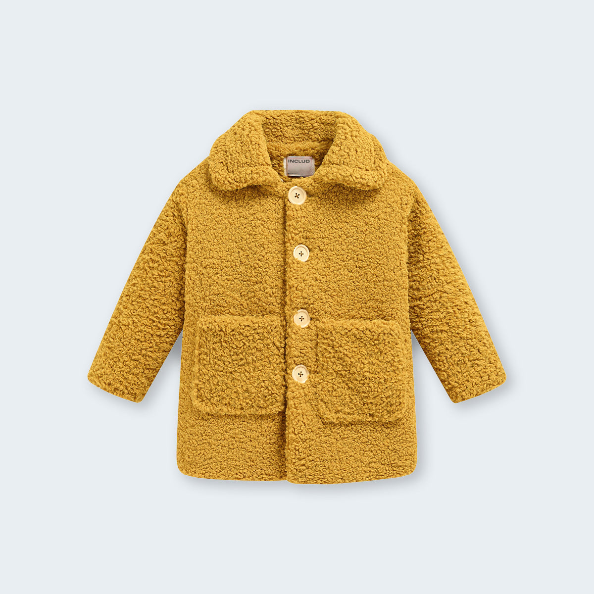 Girls Mustard Spread Collar Tailored Jacket Coats & Jackets