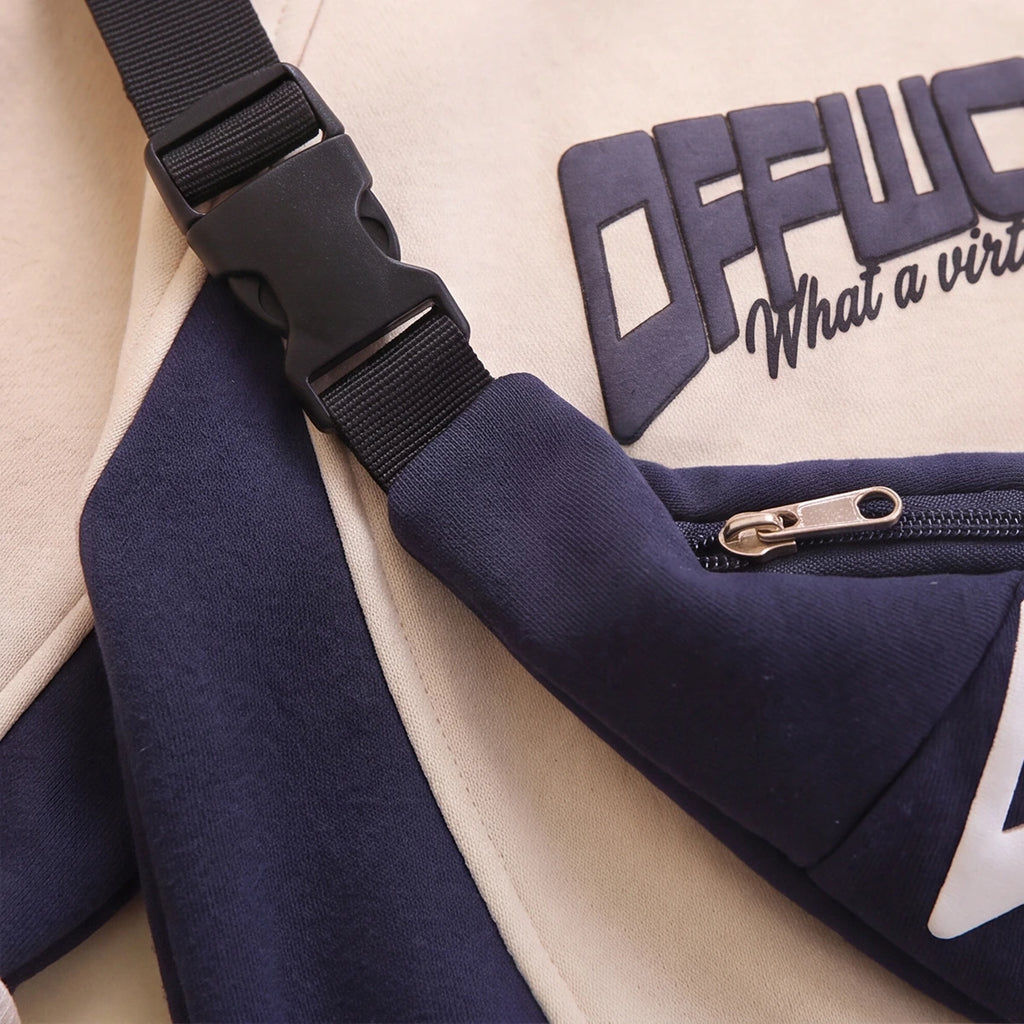 Boys Typographic Sweatshirt With Navy Blue Joggers Sets Sets