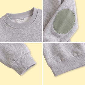 Boys Grey Long Sleeve Sweatshirt Sweatshirts & Hoodies