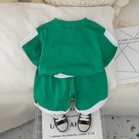 Boys Green Typographic Nasa Printed T-Shirt With Shorts Set 2 pc. Sets