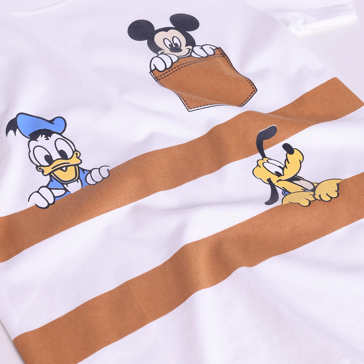 Boys Brown Cartoon Character Printed T-Shirt With Elasticated Shorts Sets Sets