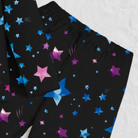 Girls Black Mermaid Printed Glow in the Dark T-Shirt With Pajama Winter Set 2 pc. Sets