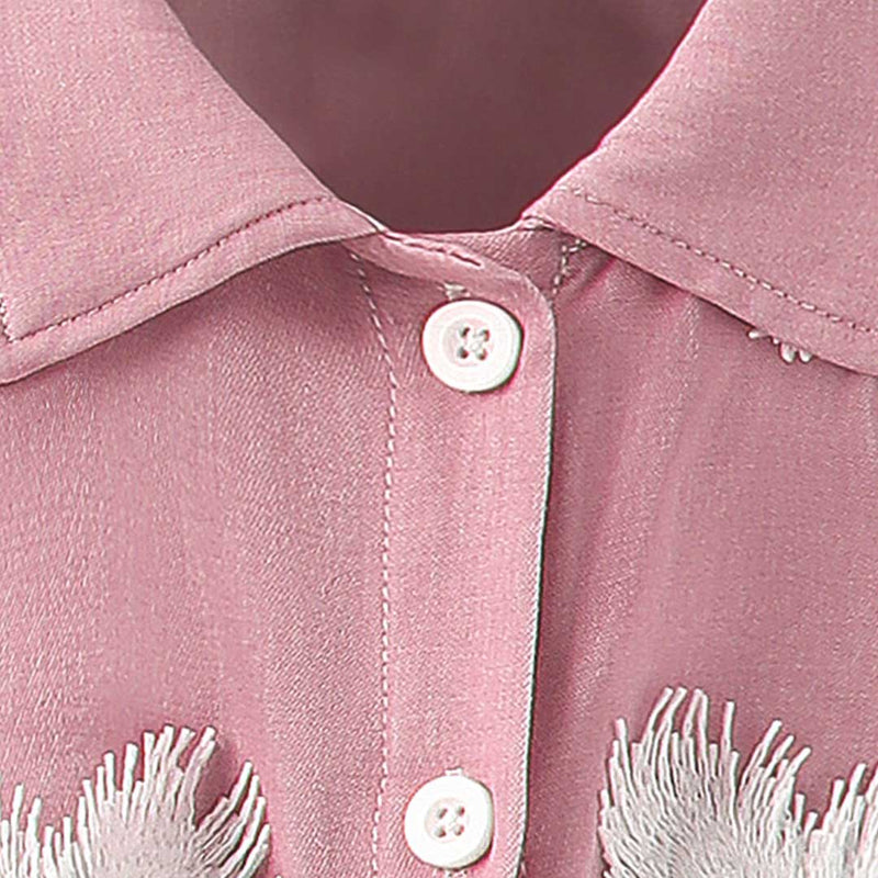 Girls Sleeveless Floral Applique Shirt With Skirt Set 2 pc. Sets   