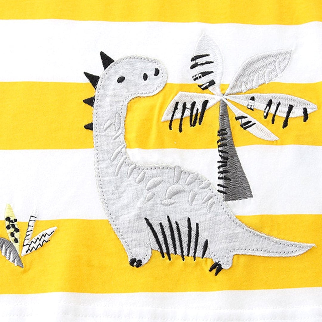 Boys Dinosaur Applique T-Shirt With Shorts 2 pc. Sets   