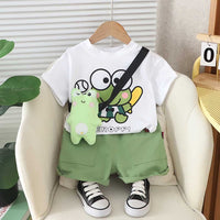 Boys Cartoon Graphic T-Shirt With Shorts Set 2 pc. Sets White 1-2 Y 