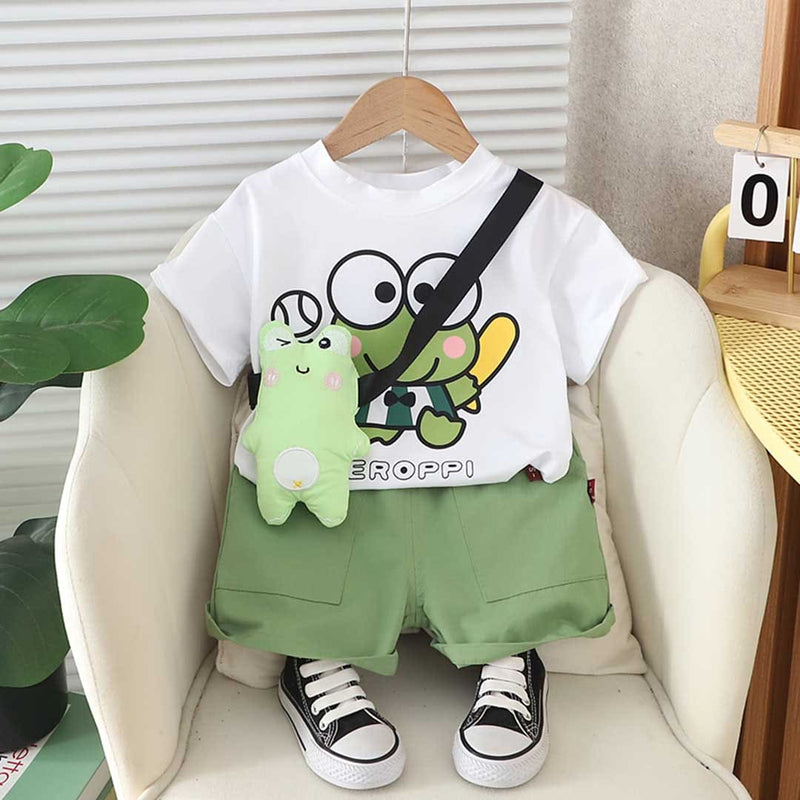 Boys Cartoon Graphic T-Shirt With Shorts Set 2 pc. Sets White 1-2 Y 