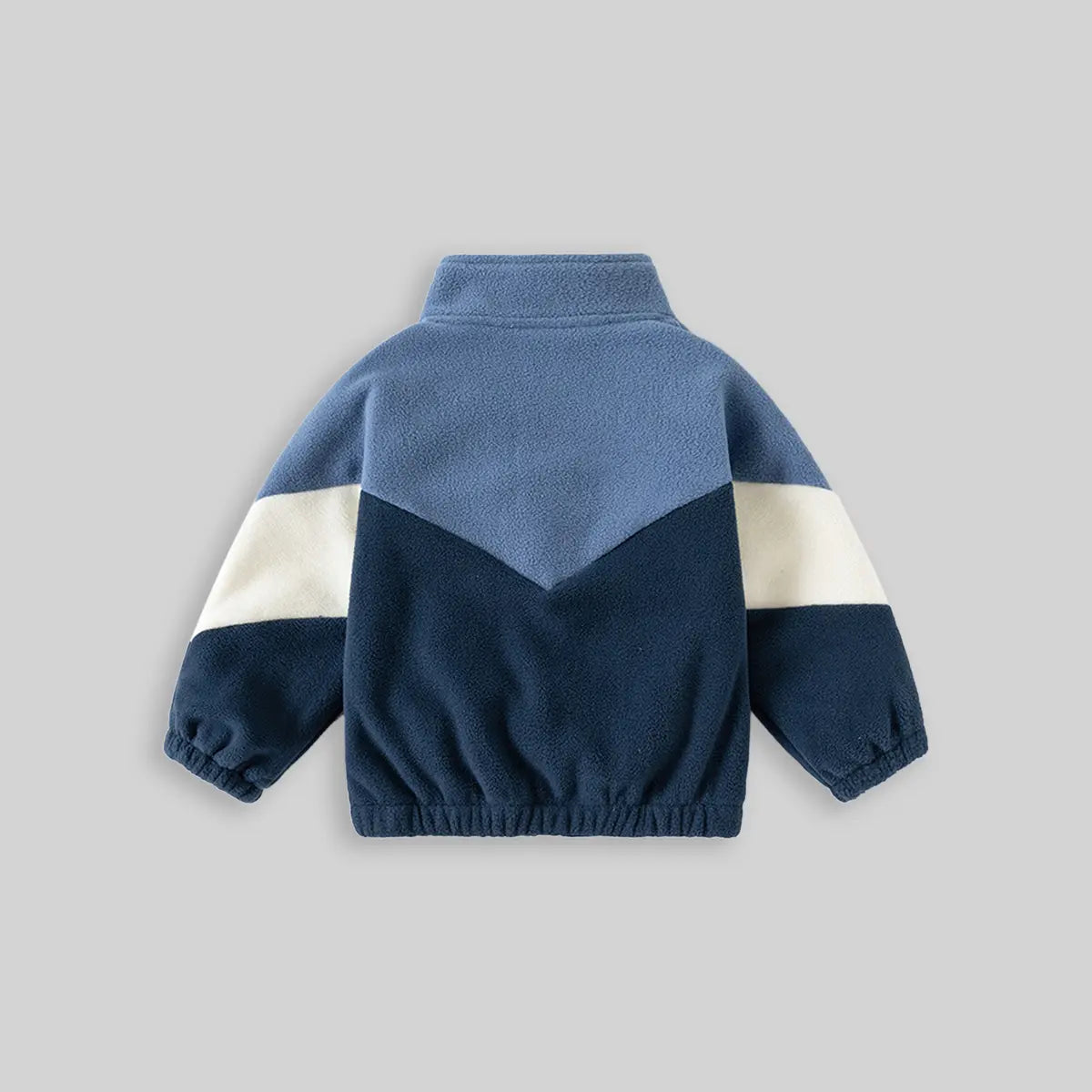 Boys Multicolor Colorblocked Fleece Zip-up Jacket Coats & Jackets