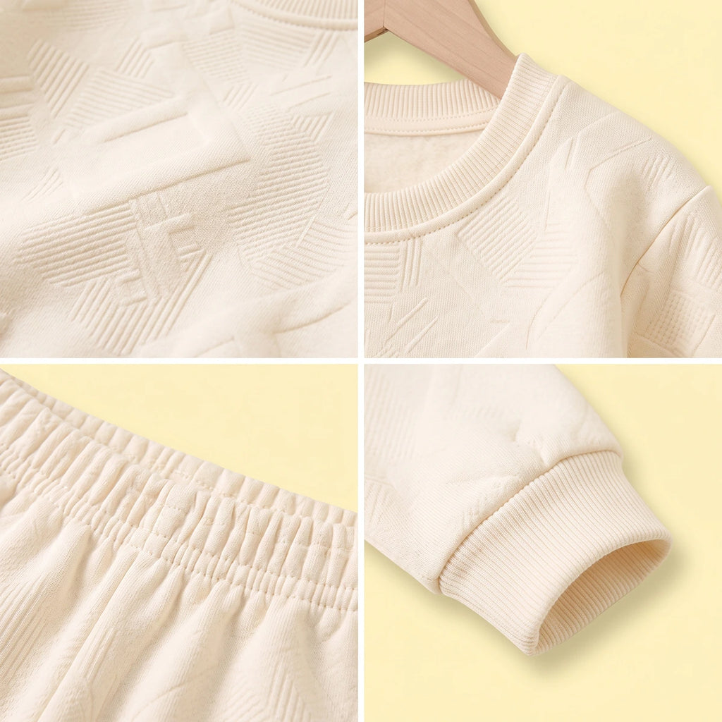 Boys Beige Sweatshirt & Joggers Co-ord Sets Sets