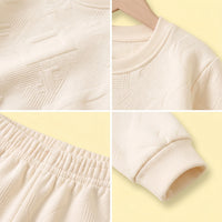 Boys Beige Sweatshirt & Joggers Co-ord Sets Sets