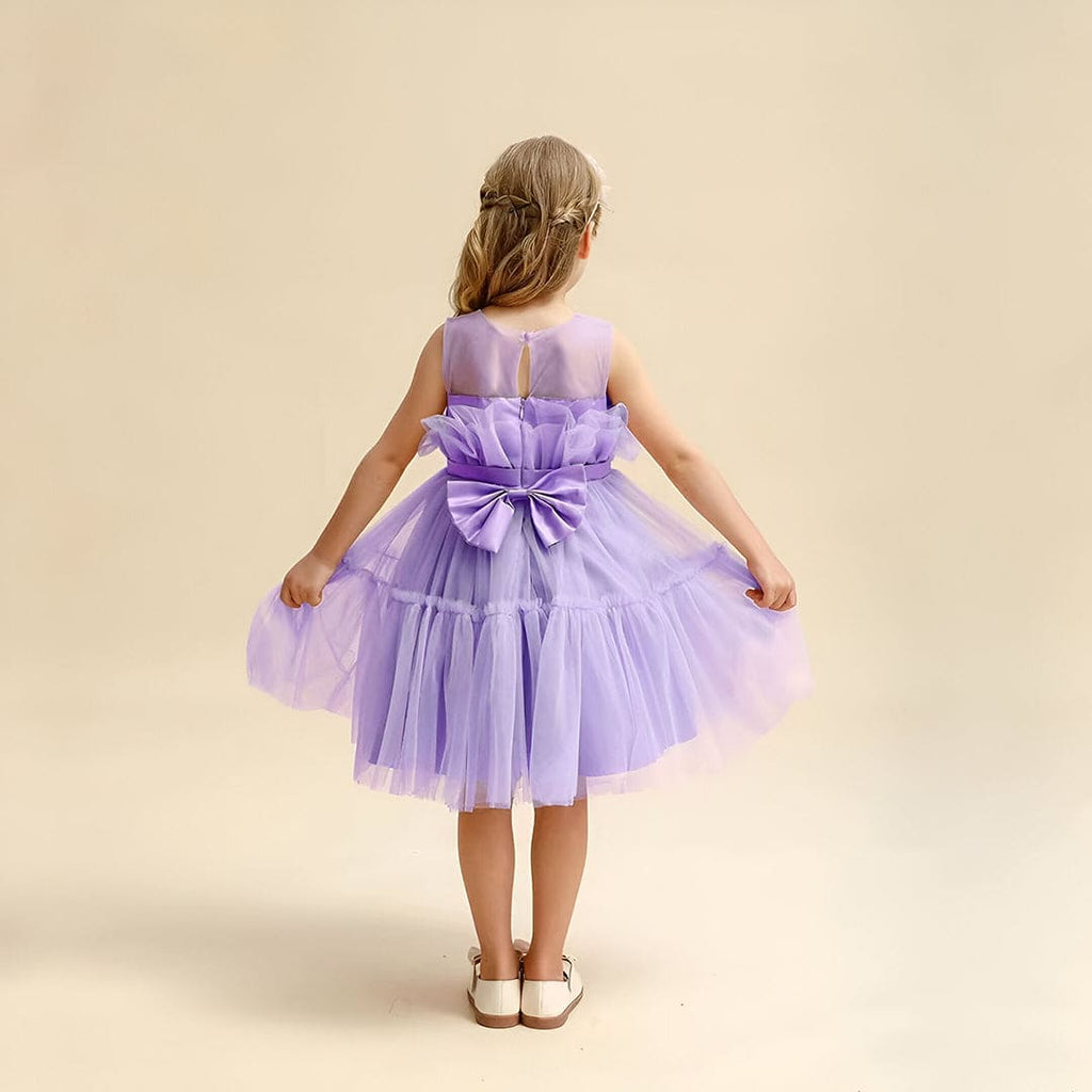 Girls Sleeveless Fit & Flare Dress Party Dresses   