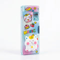 Unicorn Cat Cartoon Magnetic Pencil Box with Sharpener Cute Kids Stationery Organizer Trending Accessories Blue Onesize