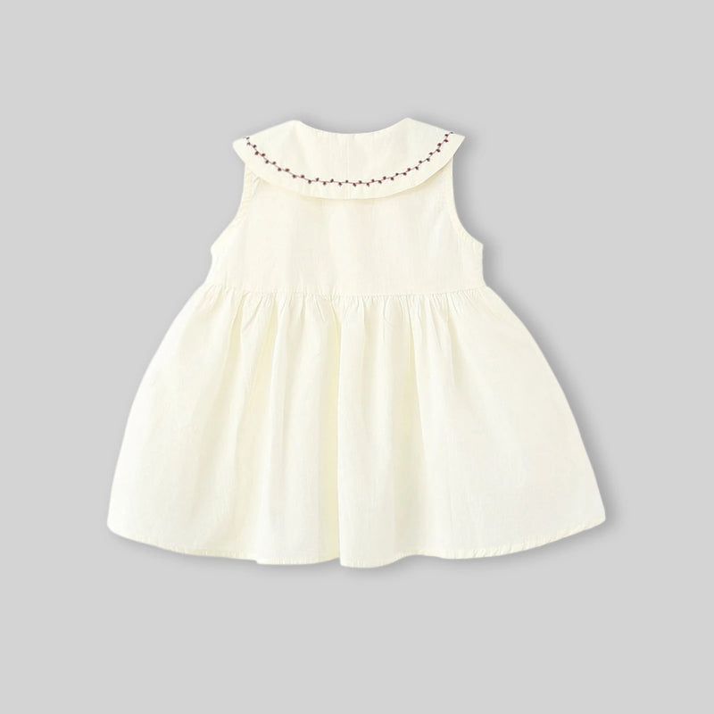 Girls Off White Hello Kitty Bow A-Line Dress Casual Dresses