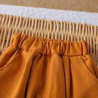 Girls Embroidered Long Sleeves Shirt With Yellow joggers Set 2 pc. Sets