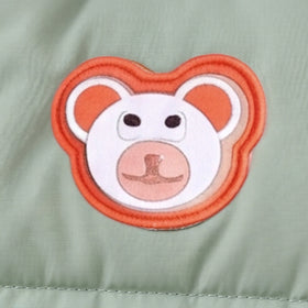Boys Sage Green Bear Ear On Hood Quilted Zip-up Jacket Coats & Jackets