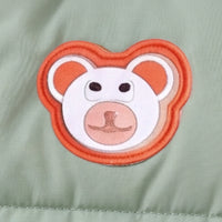 Boys Sage Green Bear Ear On Hood Quilted Zip-up Jacket Coats & Jackets