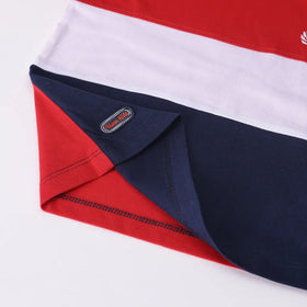 Boys Red Colorblocked Short Sleeve T-Shirt With Shorts Sets 2 pc. Sets