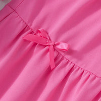 Girls Pink Short Sleeves Polo Top With Skirt Co-ord Sets Sets