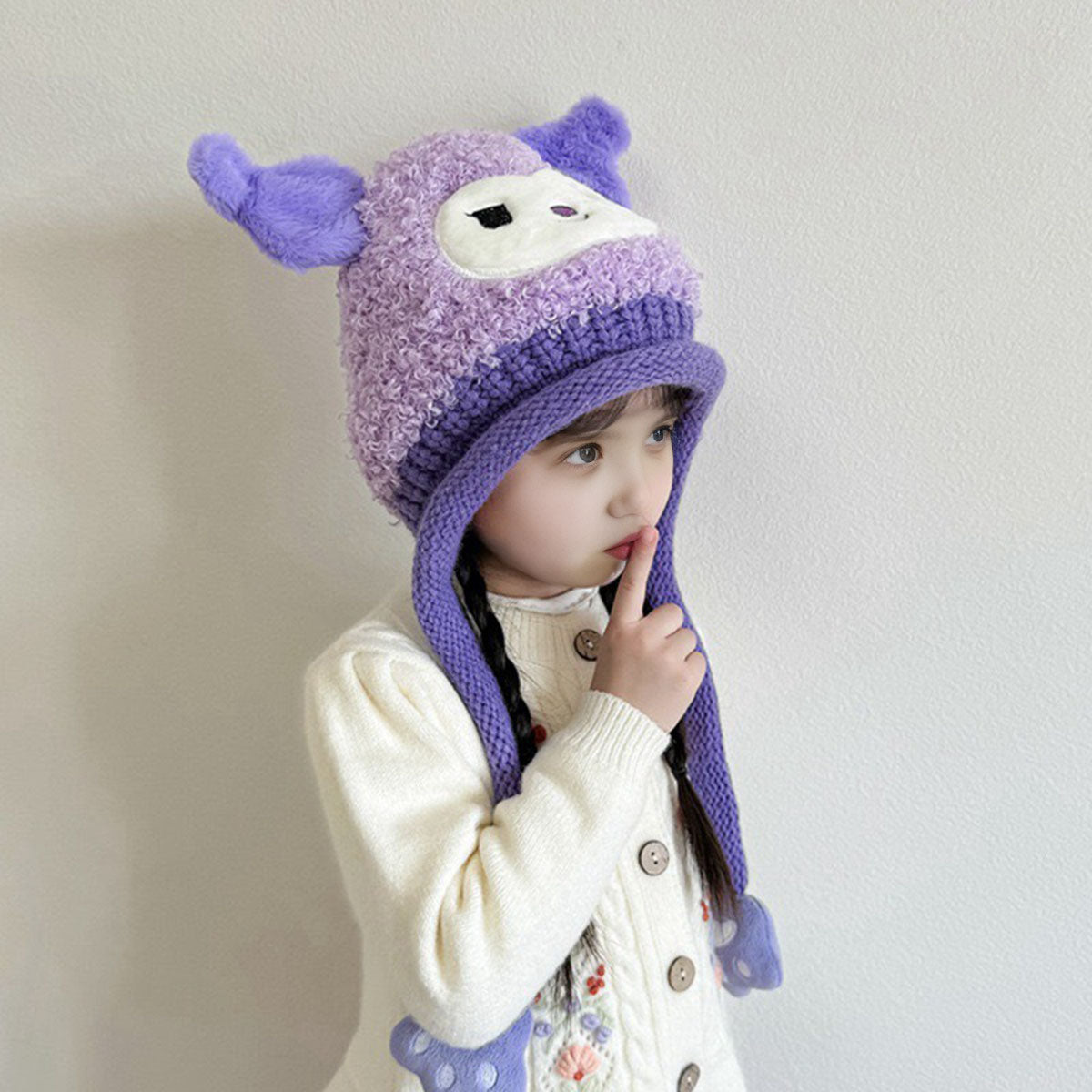 Kids Warm Animated Embroidered Beanie Cap Trending Accessories