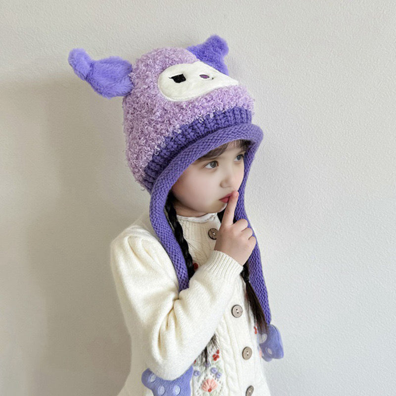 Kids Warm Animated Embroidered Beanie Cap Trending Accessories